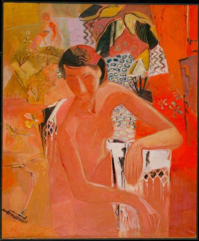 Bather with Fringed Shawl by Oskar Moll
